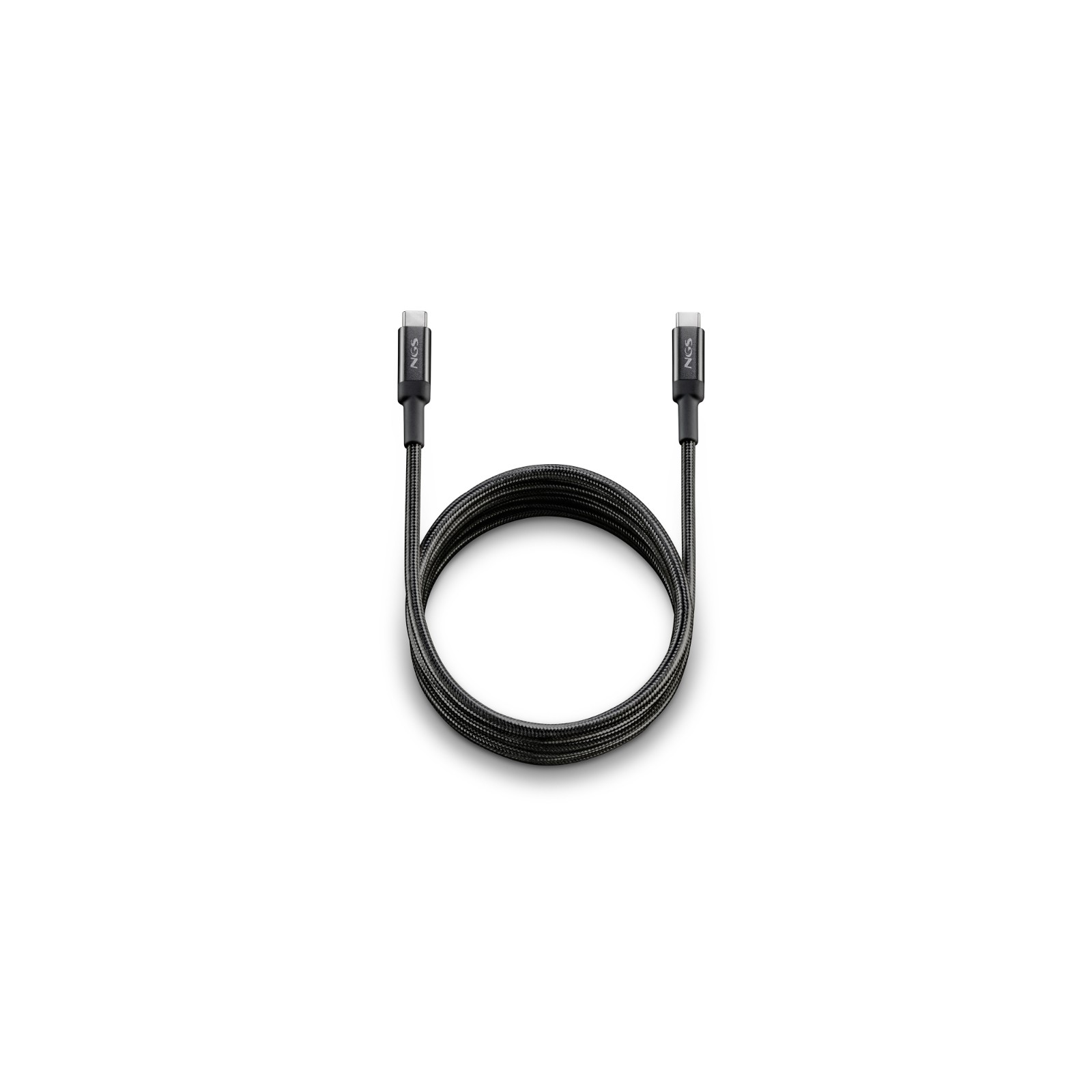 Cable USB-C a USB-C 2M Knot 100W-2 Negro NGS