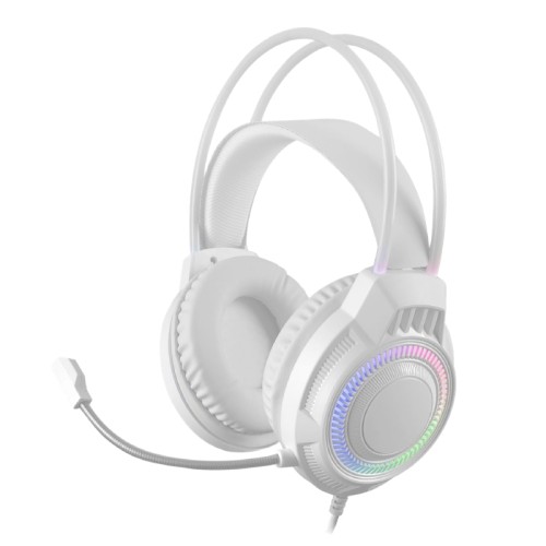 Auricular Gaming Mh124 Blanco con Iluminación RGB