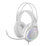 Mars Gaming MH124 White Gaming Headset with RGB Lighting