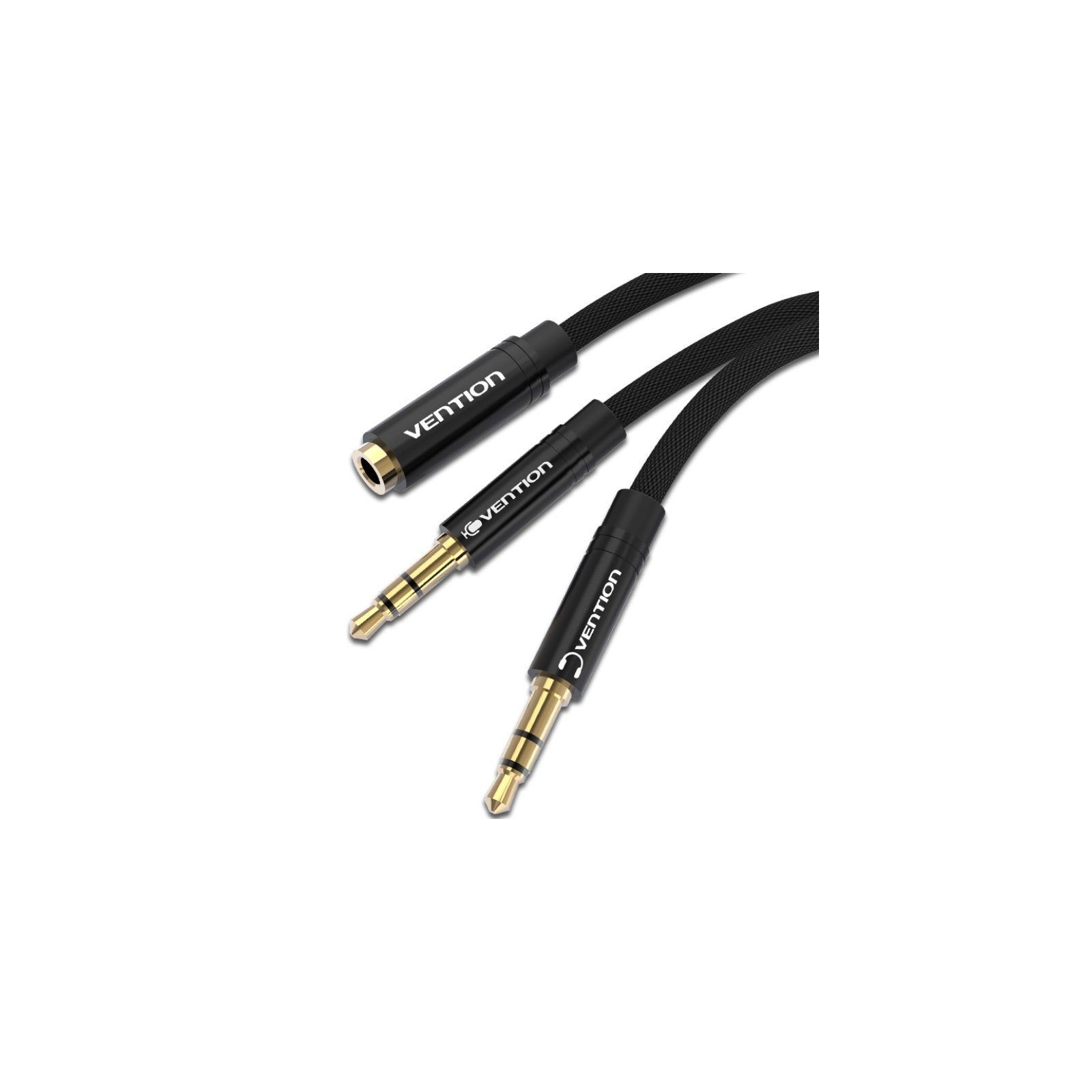 Vention 1m Stereo Audio Cable 2x3.5mm Male to Female Connector