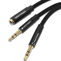 Vention 1m Stereo Audio Cable 2x3.5mm Male to Female Connector