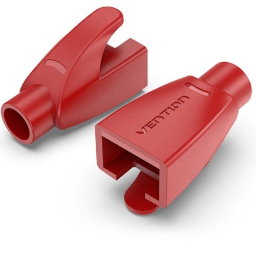 RJ45 Protective Caps Red Vention 100 Units