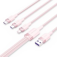 Cable USB 2.0 3 en 1 1.5M Rosa Vention