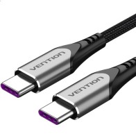 Cable USB-C a USB-C 2.0 5A 1.5 M Gris Vention