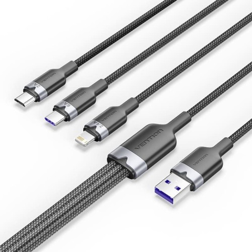 Vention 3-in-1 Braided USB Charging Cable 1.5M