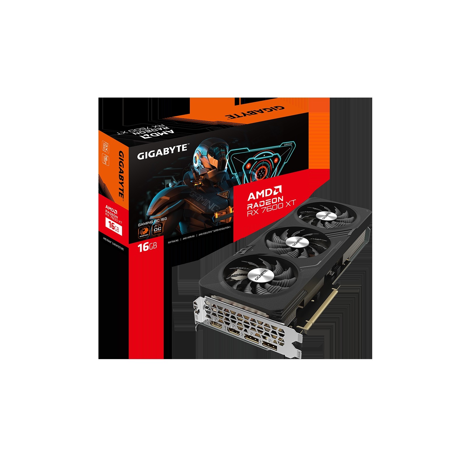 Gigabyte AMD Radeon RX 7600 XT 16GB Gaming OC Card