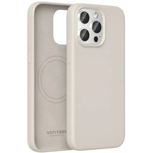 Funda Silicona Magsafe iPhone 15 Pro Gris Grava Vention