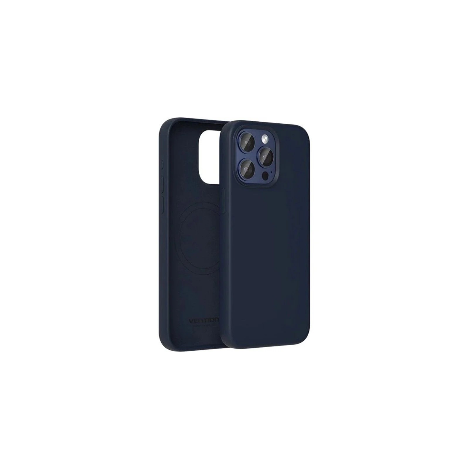 Midnight Blue Silicone Case for iPhone 15 Pro Vention with MagSafe