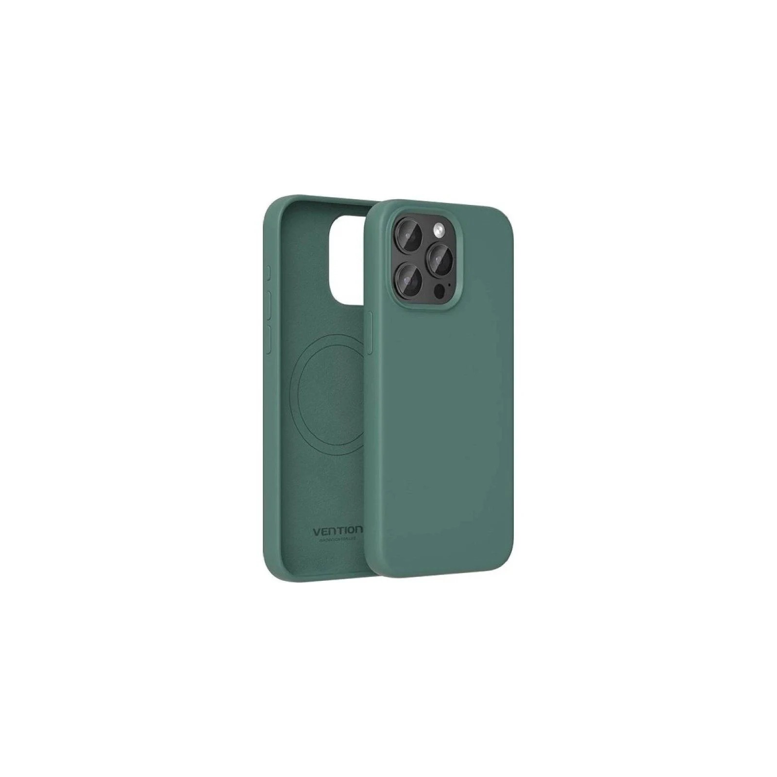 Silicone Case with MagSafe for iPhone 15 Plus in Cypress Green