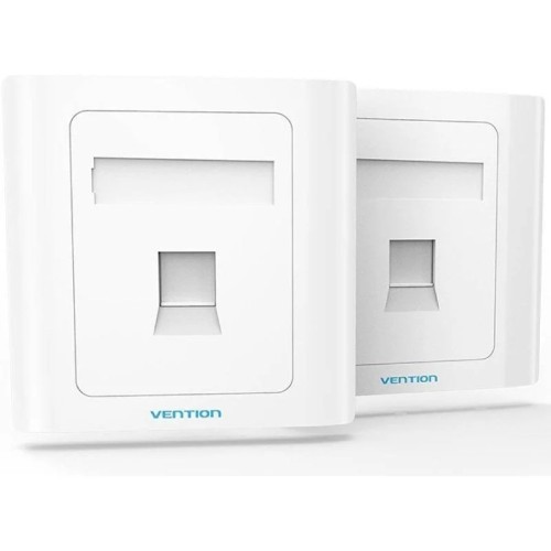 Wall Plate Type 86 1 RJ45 Port White Vention