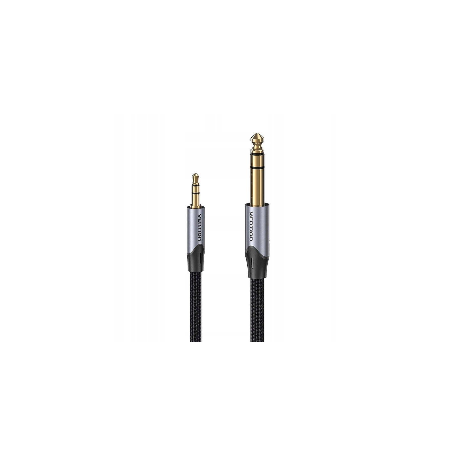 Cable de Audio Estéreo 3.5mm 6.3mm 0.5m Gris Vention