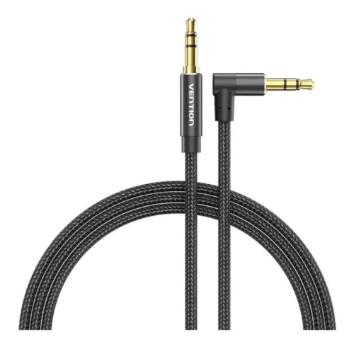 Stereo Audio Cable 3.5mm Right Angle 2M Black Vention