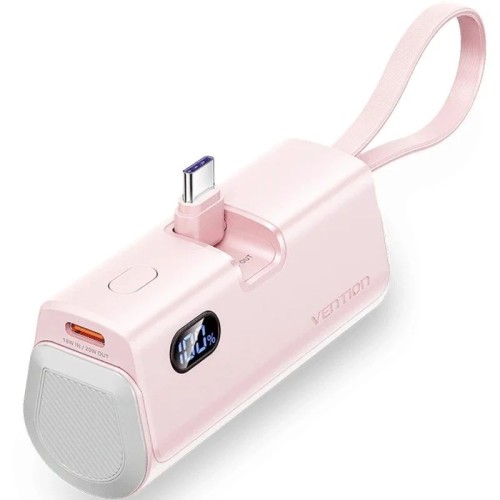 Power Bank Vention 4800mAh 22.5W Inalámbrico Rosa