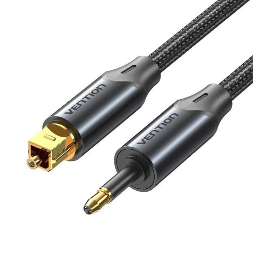 Cable De Audio De Fibra Optica Trenzado 1 M Negro Vention