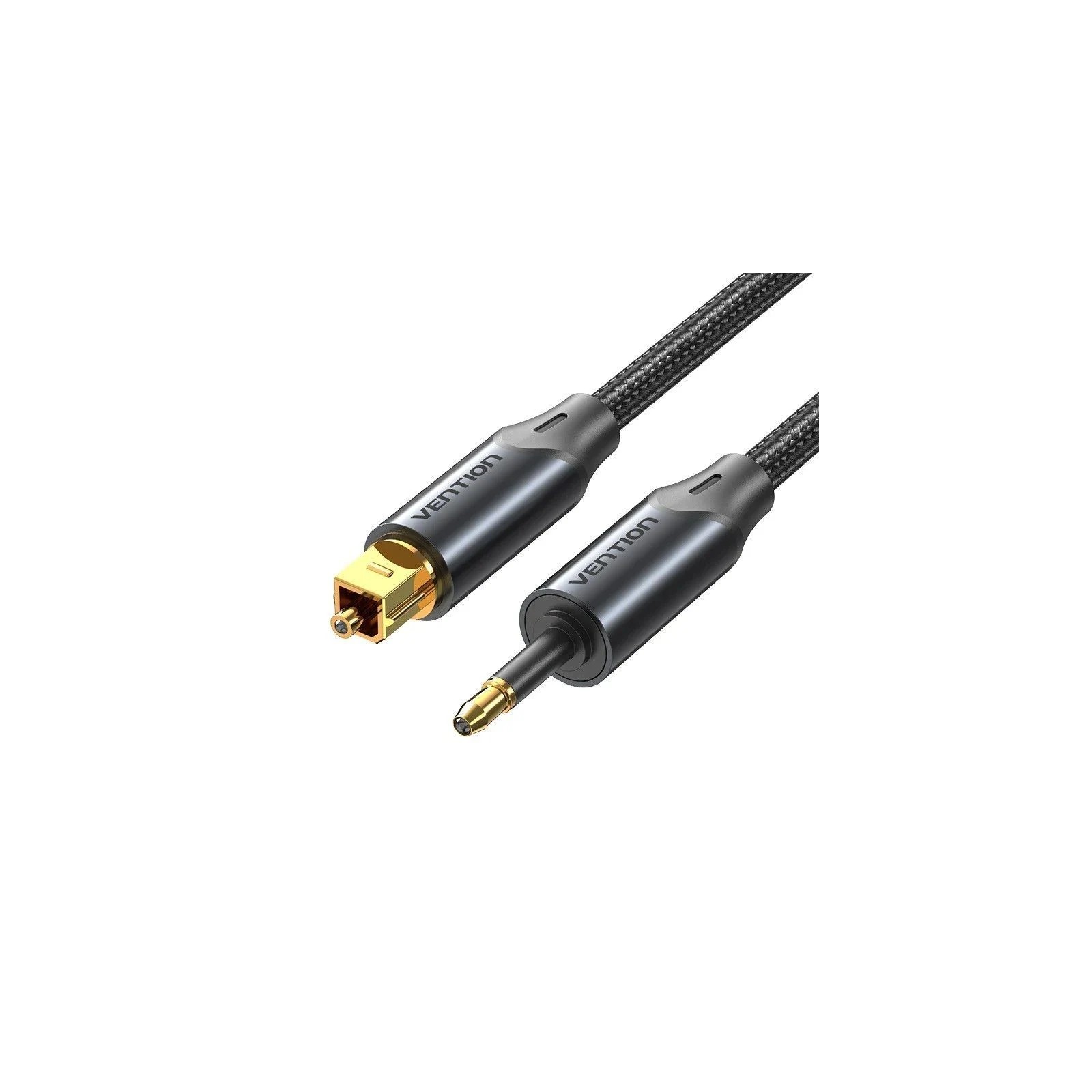 Cable de Audio de Fibra Óptica Trenzado 1.5M Negro Vention