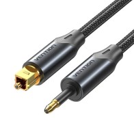 Cable de Audio de Fibra Óptica Trenzado 1.5M Negro Vention