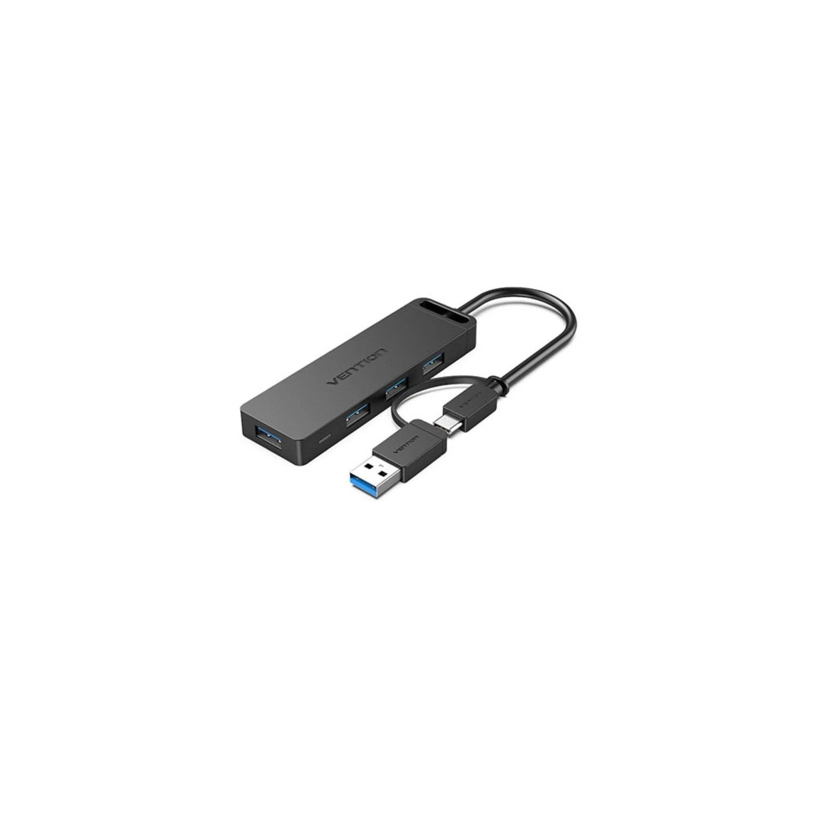 Hub USB 4 Puertos con USB-C PD Gris Vention