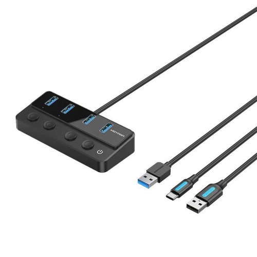 Vention 4-Port USB 3.0 Hub with USB-C PD