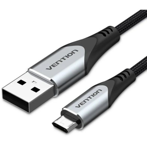 Cable USB 2.0 A a Micro USB 1.5 M Gris Vention