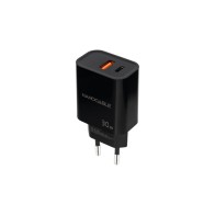 Nanocable Wall Charger 1xUSB-C PD 1xUSB-A QC 30W Black