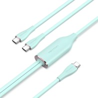 Cable USB-C Doble 1.5M de Vention para Transferencia Eficiente de Datos