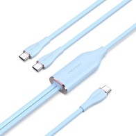 Cable Usb-c/m A 2xusb-c/m 1.5 M Azul Vention