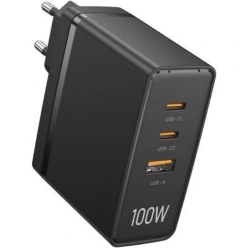 Vention 100W Wall Charger 2xUSB-C USB-A Black