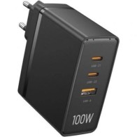 Cargador Pared 100w 2xusb-c/usb-a Negro Vention