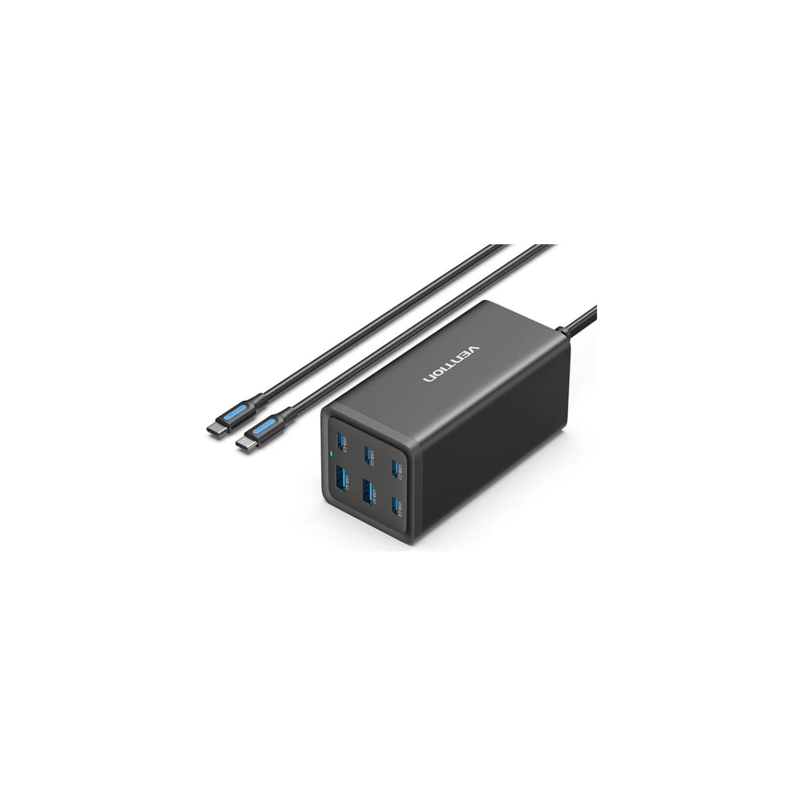 Cargador de Pared Vention 200W 4xUSB-C y 2xUSB-A