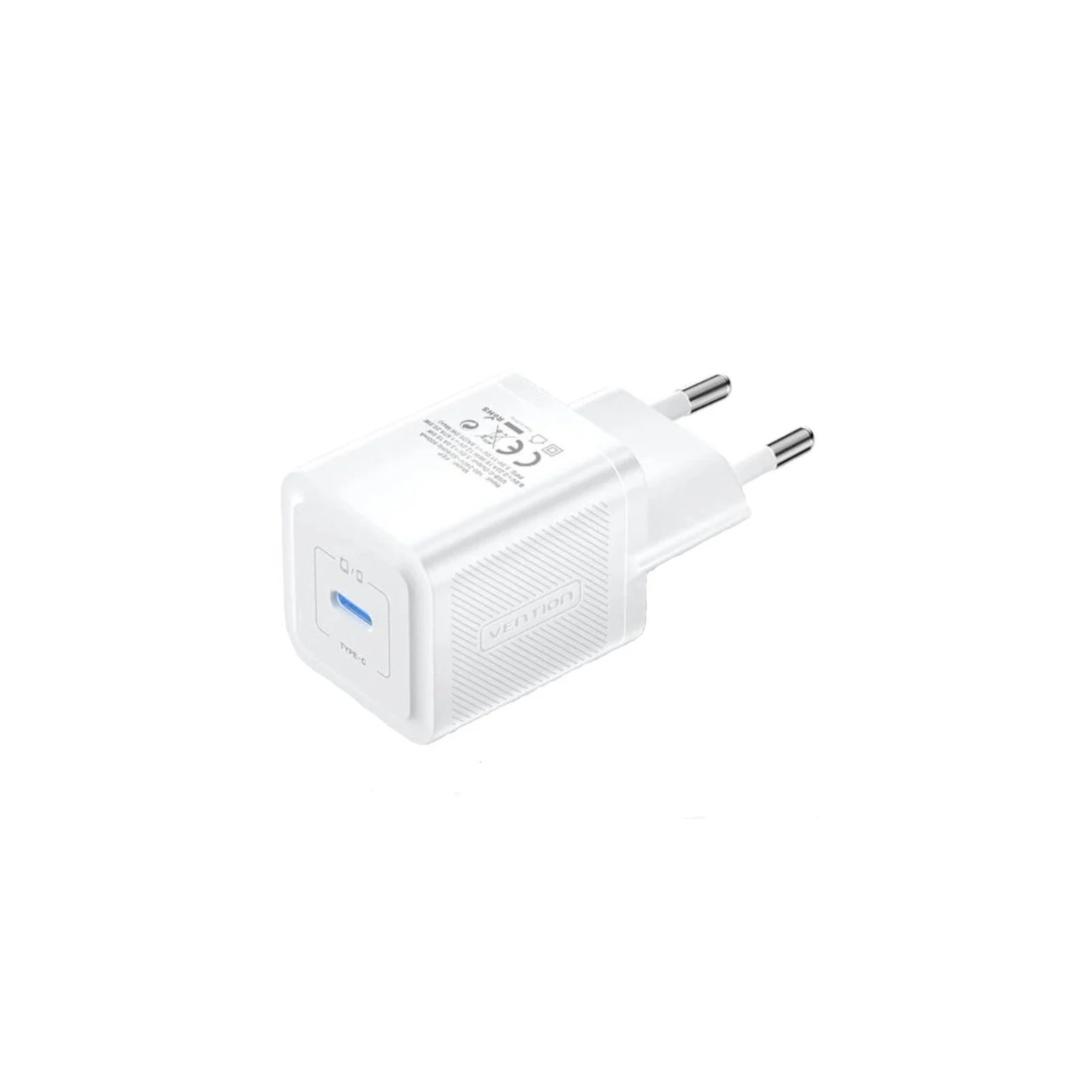 Cargador Pared GAN 20W USB-C Blanco Vention