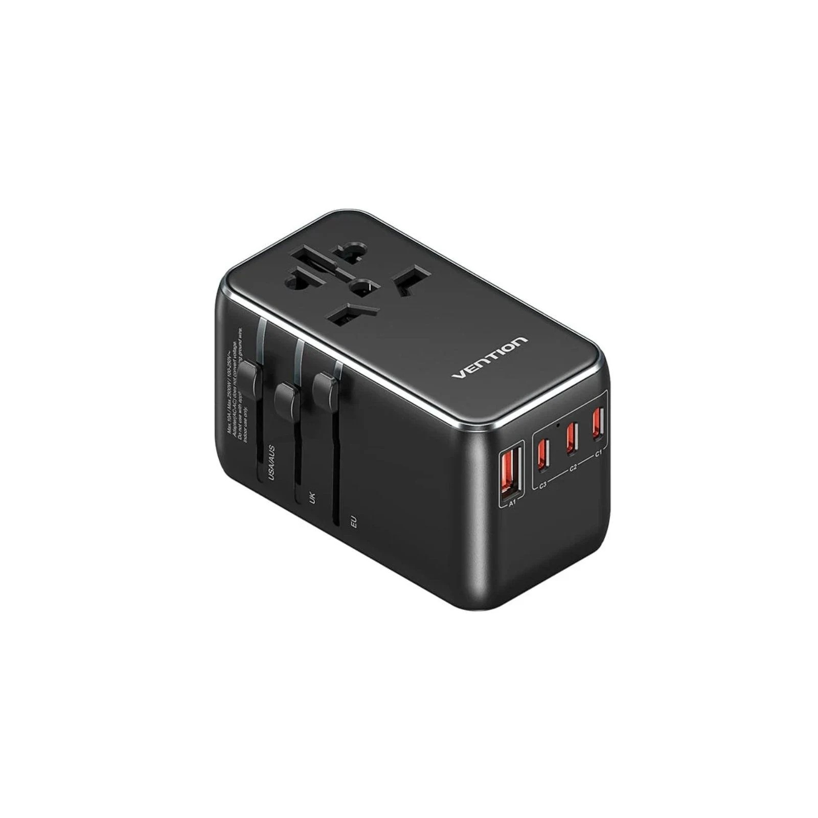 Cargador Pared Universal 120W 3x USB-C USB-A Vention