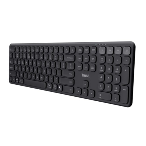 Trust Vaiya Wireless Multi-Device Keyboard Black Full Size